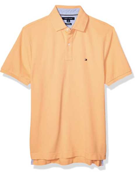 camiseta polo tommy hilfiger manga corta naranja