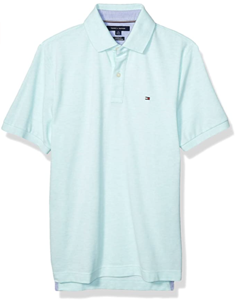 camiseta polo tommy hilfiger manga corta azul clarito